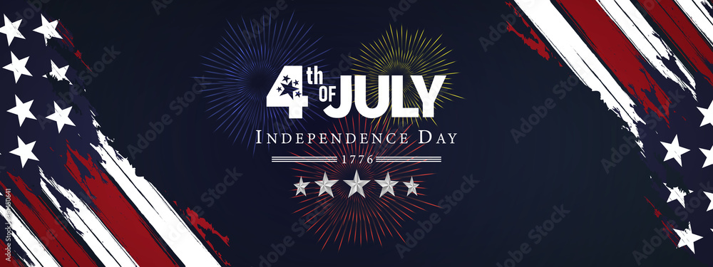 Patriotic background for fourth of july united states of america independence day - obrazy, fototapety, plakaty 