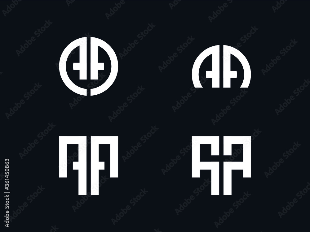 Obraz premium Abstract business letter A logo collection