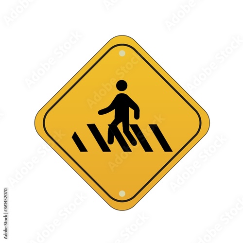 Pedestrians road sign