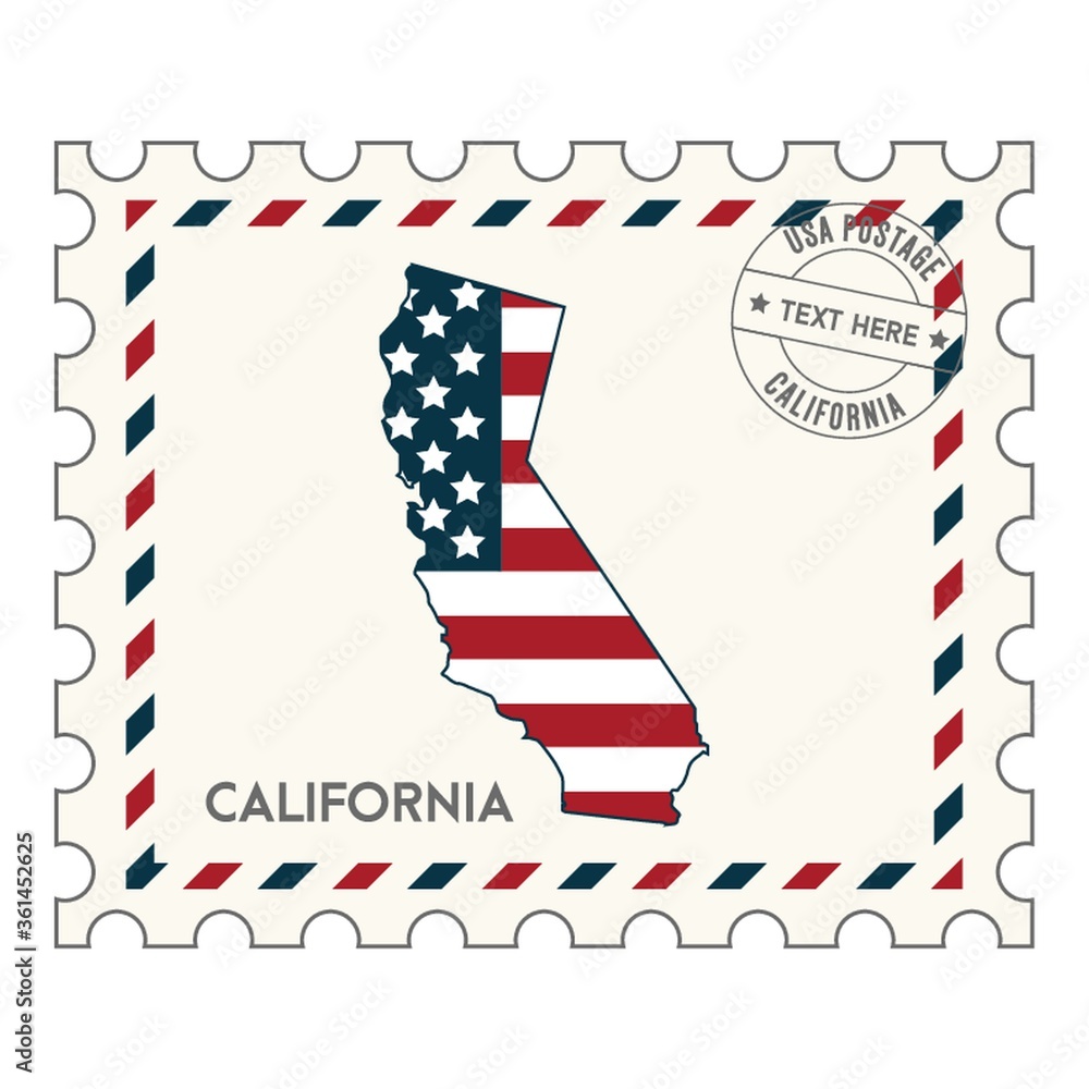 Fototapeta premium Californiapostagestamp
