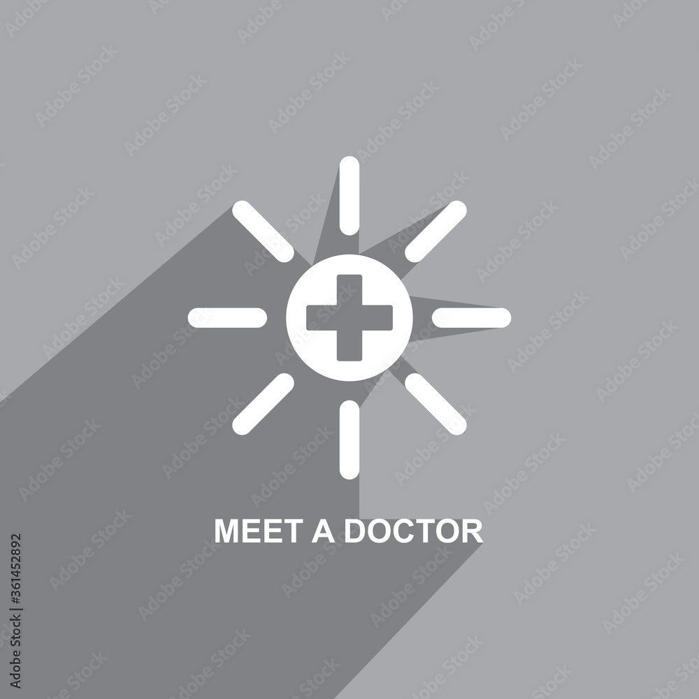 Doctor meeting icon, Medical icon vector Doctor meeting icon, Medical icon vector