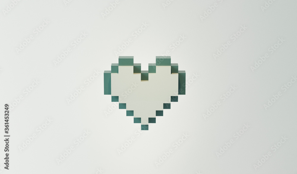 Abstract 3d heart love icon blocks green, blue minimal white background 3d rendering holiday valentine concept. Use for social media, website, banners, greeting cards, gifts, poster. Abstract 3d heart love icon blocks green, blue minimal white background 3d rendering holiday valentine concept. Use for social media, website, banners, greeting cards, gifts, poster.