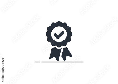 Protection and guarantee line vector icon. Quality check, premium, warranty, satisfaction, accredited or certificate symbol.