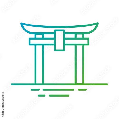 chinese arch gradient style icon