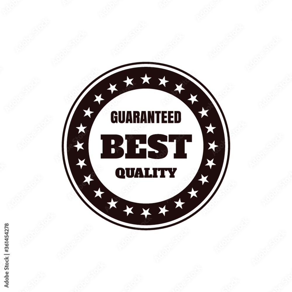 Guaranteed best quality label Guaranteed best quality label