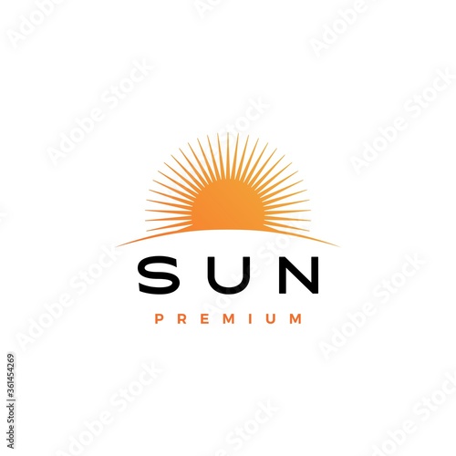 sun logo vector icon illustration