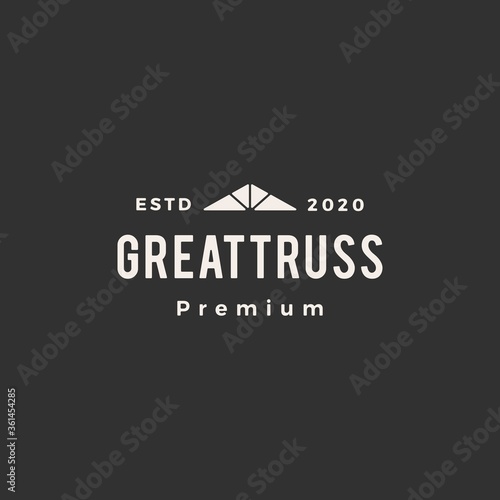 truss hipster vintage logo vector icon illustration