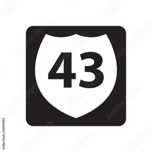 Route 43 road sign