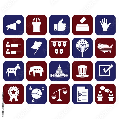 Collectionofusaelectionicons