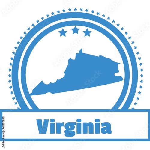 Virginia state map label