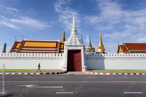 Wat Phra Kaew and Grand Palace in sunny day.