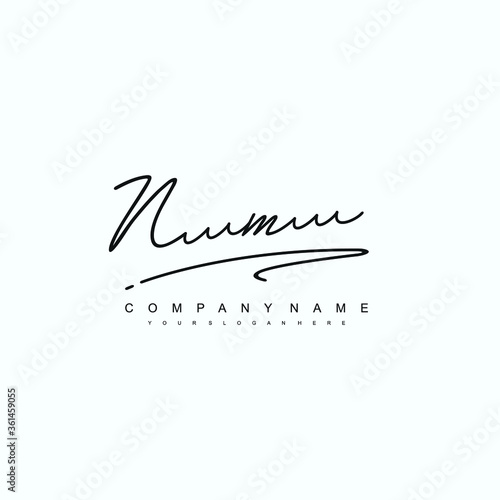 NM initials signature logo. Handwriting logo vector templates. Hand drawn Calligraphy lettering Vector illustration.