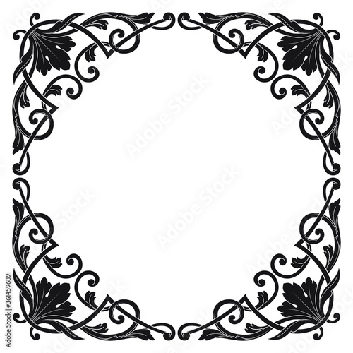 Classical baroque vector of vintage element for design. Decorative design element filigree calligraphy vector. You can use for wedding decoration of greeting card and laser cutting.