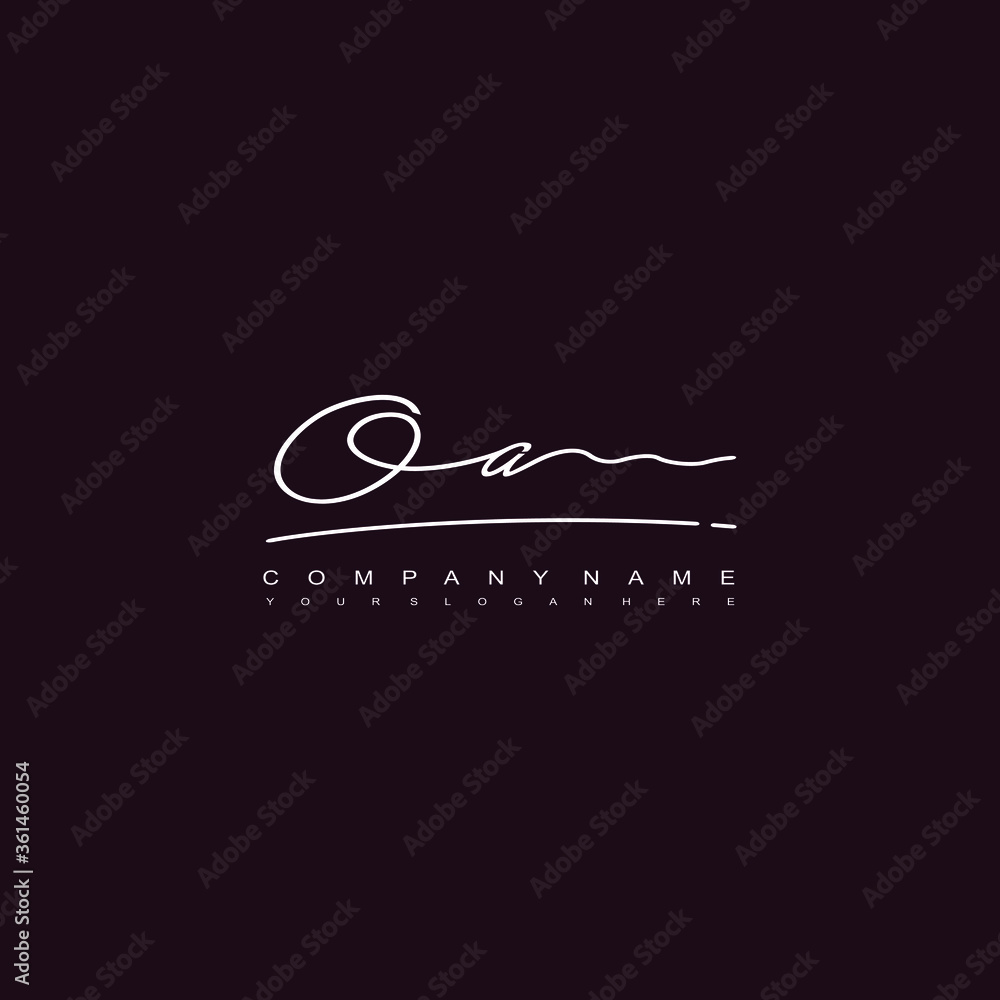 OA initials signature logo. Handwriting logo vector templates. Hand drawn Calligraphy lettering Vector illustration. OA initials signature logo. Handwriting logo vector templates. Hand drawn Calligraphy lettering Vector illustration.