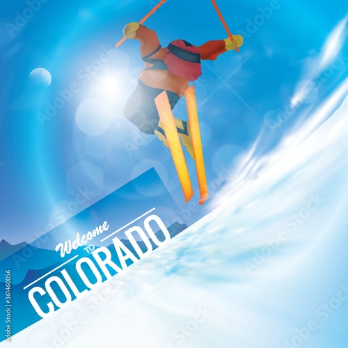 Snow skiing in colorado