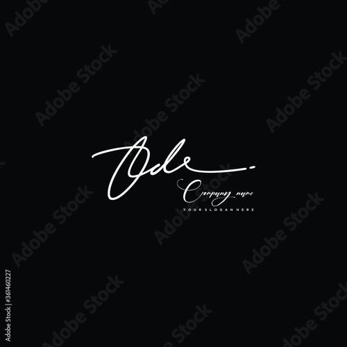 OD initials signature logo. Handwriting logo vector templates. Hand drawn Calligraphy lettering Vector illustration.
