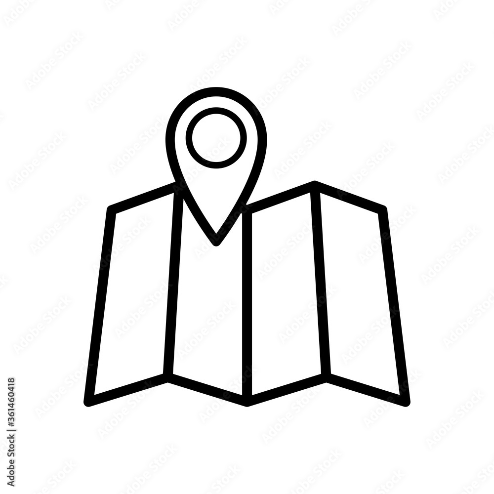 map icon vector design template map icon vector design template