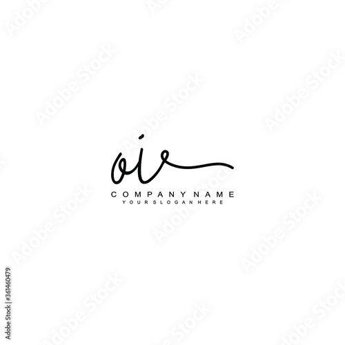 OI initials signature logo. Handwriting logo vector templates. Hand drawn Calligraphy lettering Vector illustration.