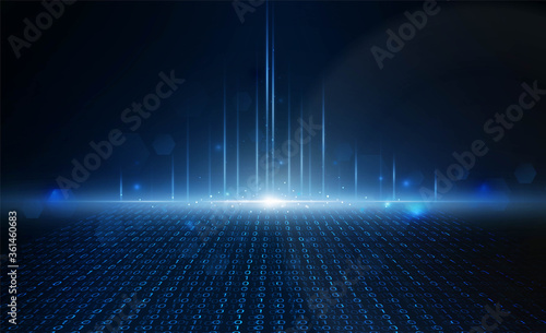 Abstract Light out technology background Hitech communication concept innovation background,  vector design