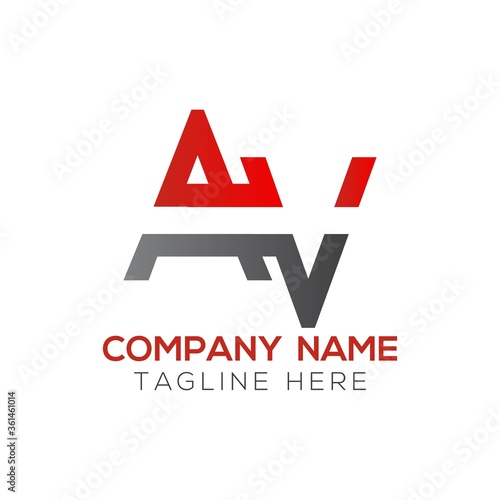 Initial AV Letter Logo Design Modern Business Typography Vector Template. Creative Linked Letter AV Logo Design