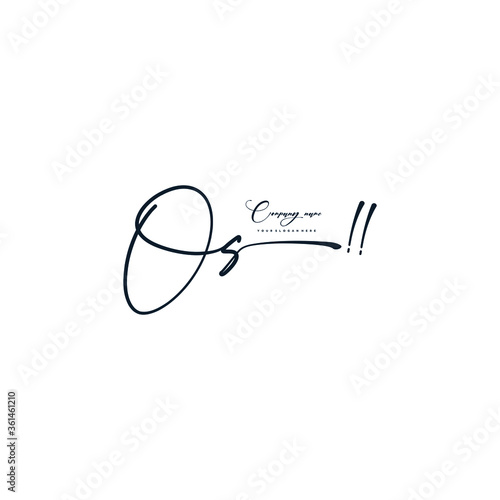 O initials signature logo. Handwriting logo vector templates. Hand drawn Calligraphy lettering Vector illustration.
