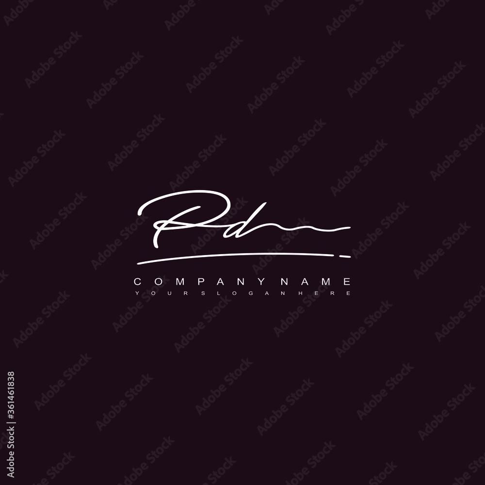 PD initials signature logo. Handwriting logo vector templates. Hand drawn Calligraphy lettering Vector illustration. PD initials signature logo. Handwriting logo vector templates. Hand drawn Calligraphy lettering Vector illustration.