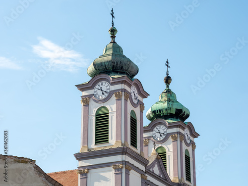 Historic church in Szekesfehervar, Hungary