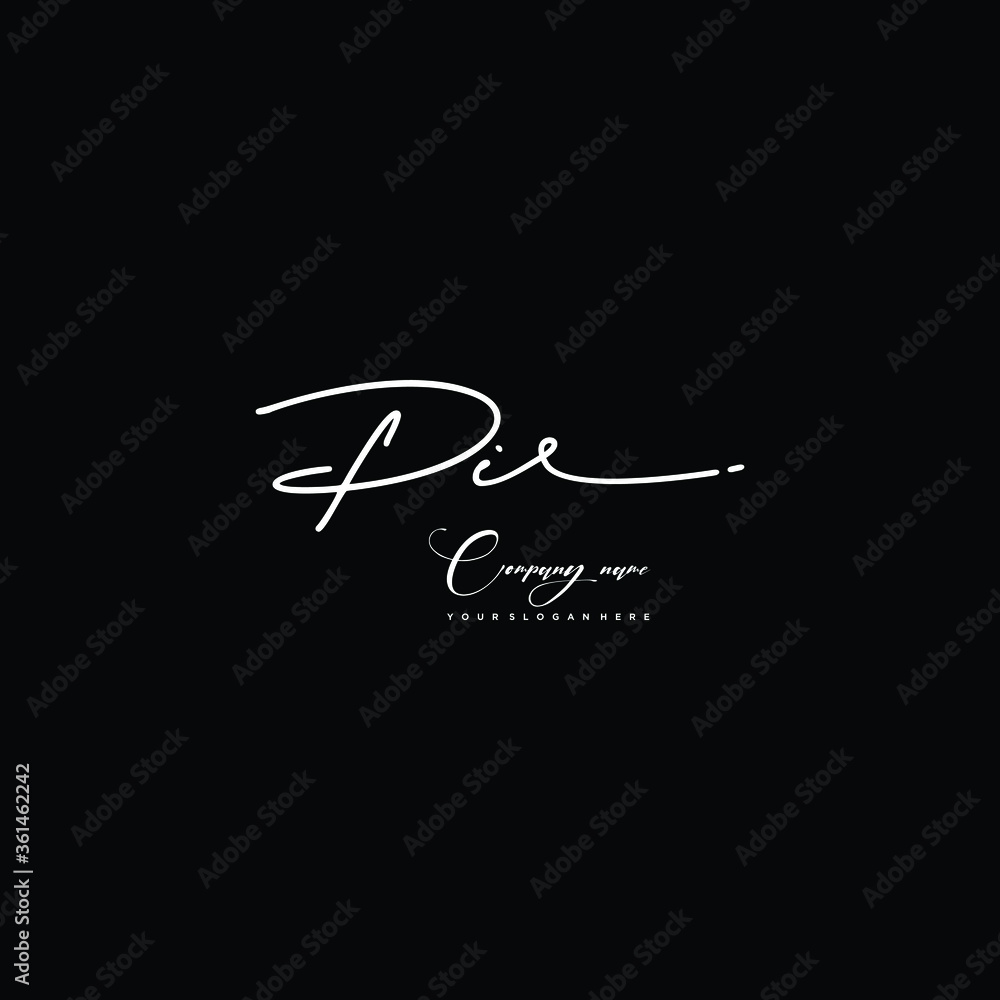 PI initials signature logo. Handwriting logo vector templates. Hand drawn Calligraphy lettering Vector illustration. PI initials signature logo. Handwriting logo vector templates. Hand drawn Calligraphy lettering Vector illustration.