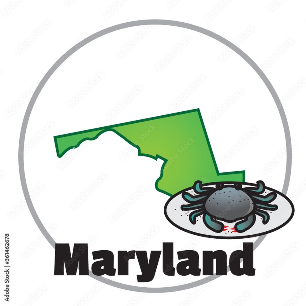 Maryland state map Maryland state map