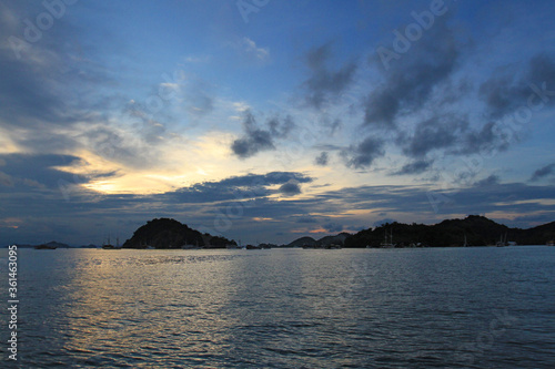 Sea and Hill View on the Island  Labuan Bajo  Flores  Indonesia
