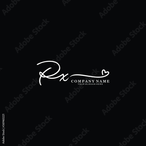 PX initials signature logo. Handwriting logo vector templates. Hand drawn Calligraphy lettering Vector illustration.