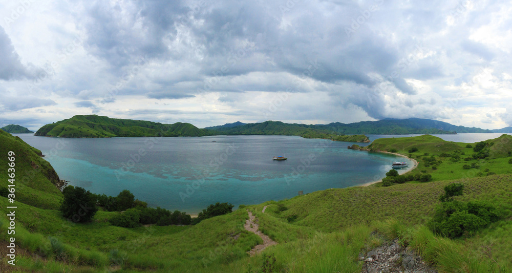 Sea and Hill View on the Island, Labuan Bajo, Flores, Indonesia Sea and Hill View on the Island, Labuan Bajo, Flores, Indonesia