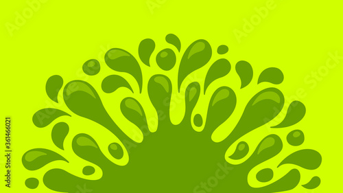 water drop lemon green juice splash shape, water blob green apple flat isolated on bright green, green tea water splash expose, aloe juice drop for banner, lime juice splatter flow for graphic symbol