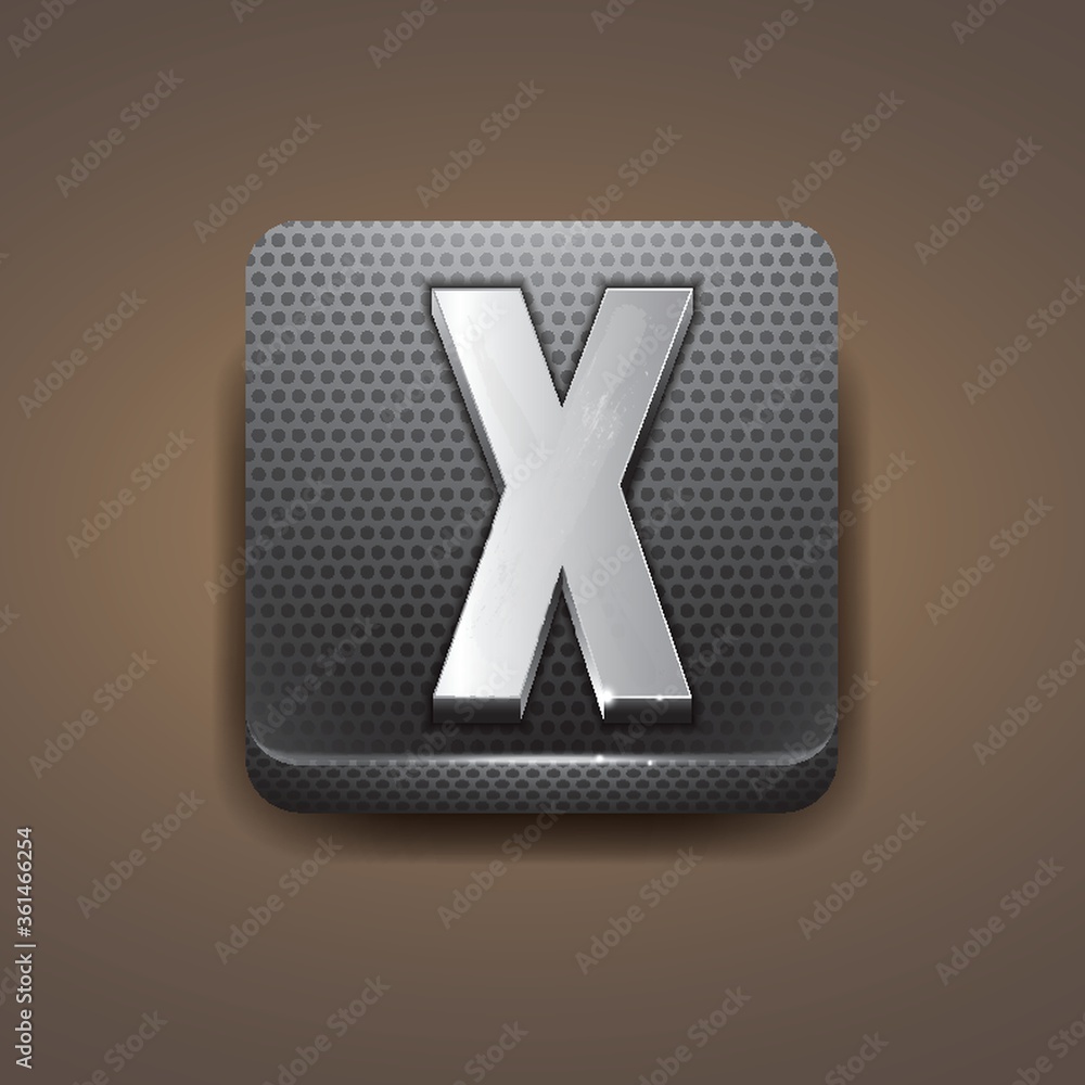 Fototapeta premium Alphabet X