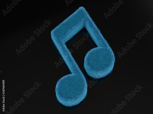 Fur music note symbol photo