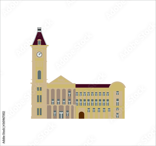 Birmingham Museum in England. illustration for web and mobile design.