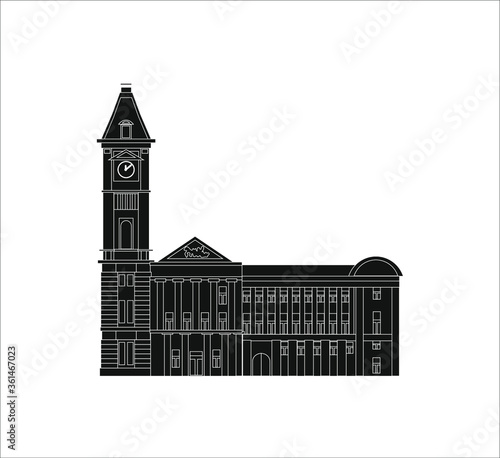 Birmingham Museum in England. illustration for web and mobile design.