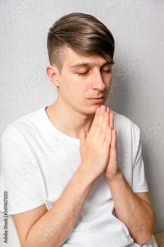 Young Man praying