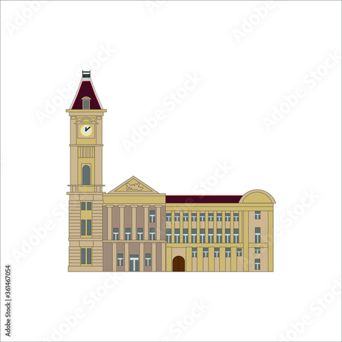 Birmingham Museum in England. illustration for web and mobile design.