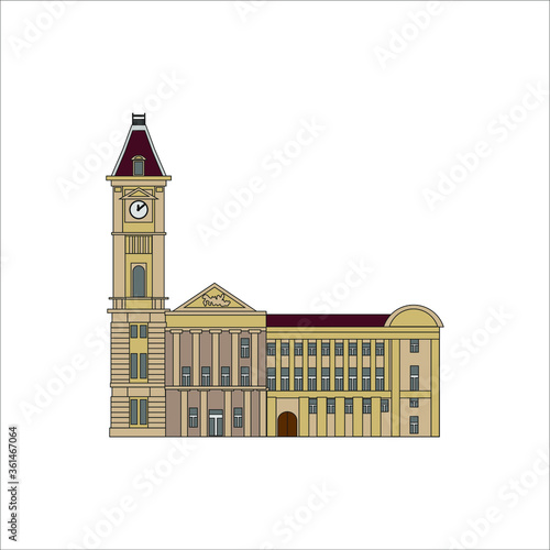 Birmingham Museum in England. illustration for web and mobile design.