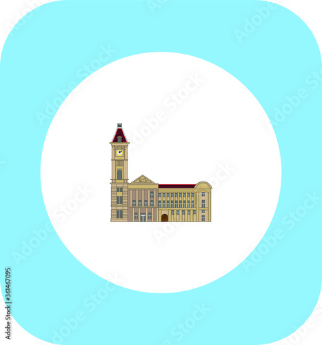 Birmingham Museum in England. illustration for web and mobile design.