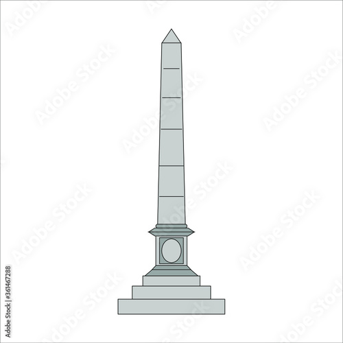 Burnaby's Memorial in Birmingham in England. illustration for web and mobile design.
