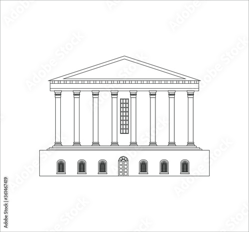 City Hall Birmingham in England. illustration for web and mobile design.