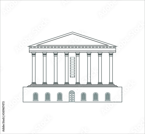 City Hall Birmingham in England. illustration for web and mobile design.