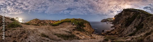 Vista de 360 grados en la Cala Sa Tuna  Begur 