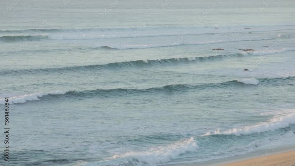 Waves rolling on the shore of the Sea of Cortez in Baja California Sur, Mexico. Establishing shot. Waves rolling on the shore of the Sea of Cortez in Baja California Sur, Mexico. Establishing shot.