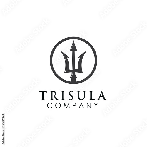 trident badge logo design inspiration