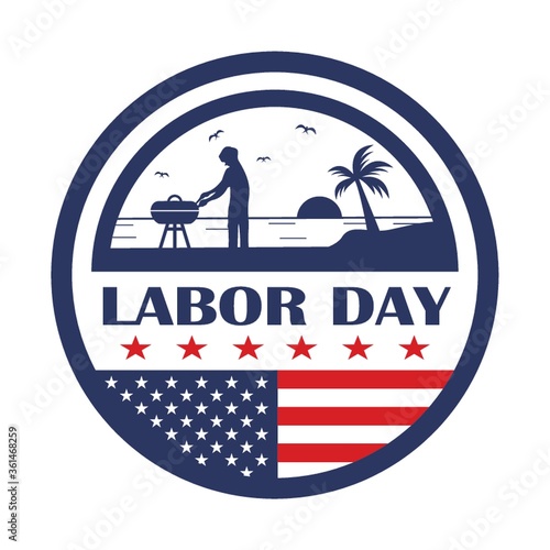 Labor day label