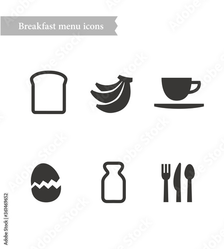 Breakfast items  icon vector illustration
