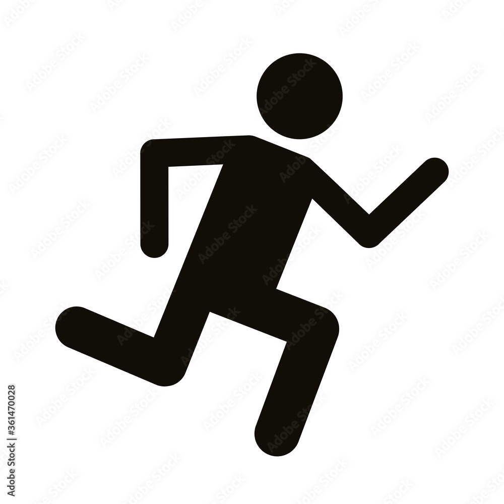 runner avatar figure silhouette style icon runner avatar figure silhouette style icon